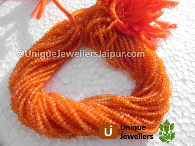 Carnelian Faceted Roundelle Beads